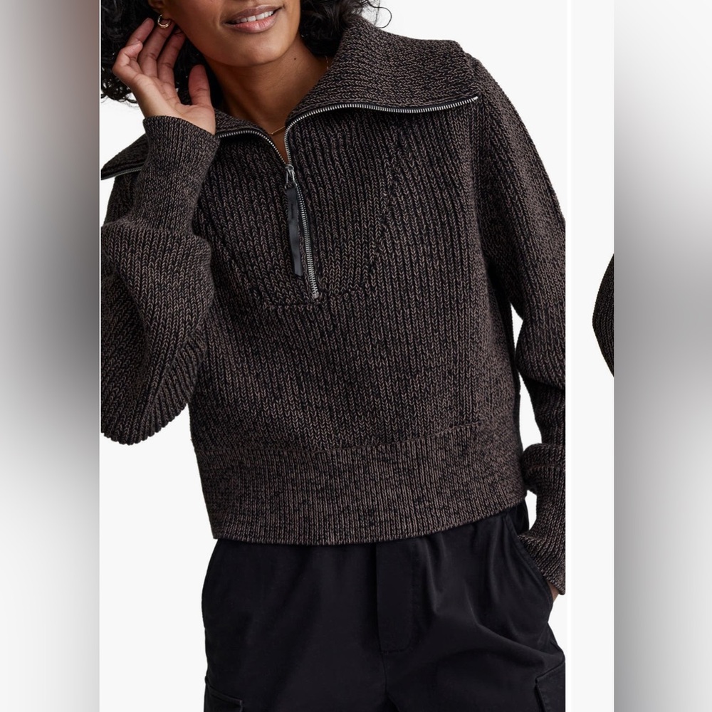 Varley Half-Zip Mentone Ribbed Sweater- small